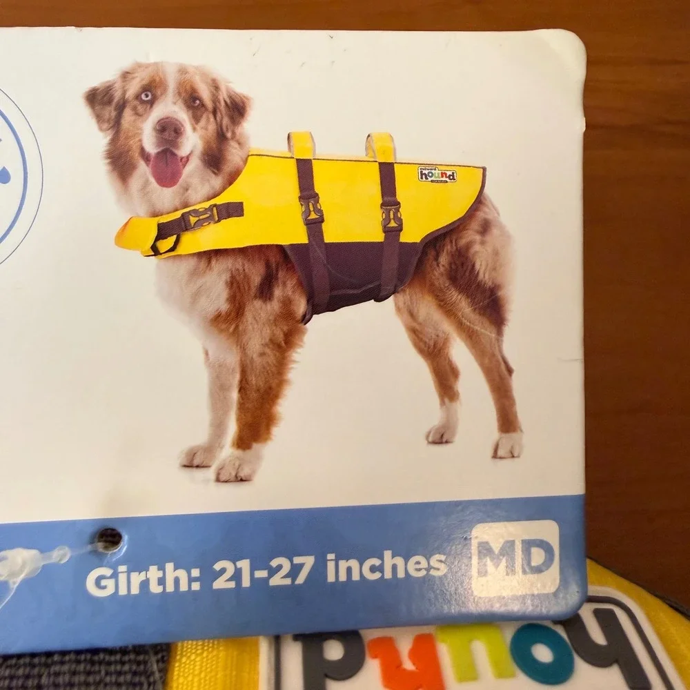 Outward Hound Granby Splash Dog Life Jacket Yellow Medium MD 21-27in Girth 70357